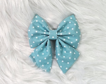 Aqua Pop Dog Sailor Bow Tie