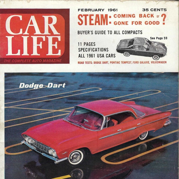 1961 Ford Galaxie & 1961 Dodge Dart featured and tested in vintage Car Life magazine