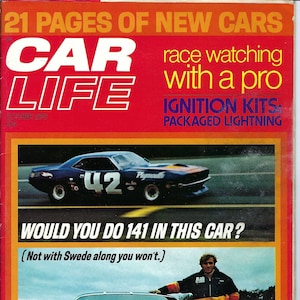1971 new cars AMC, Plymouth, Olds, Pontiac, Chevrolet, Dodge, 1970 AAR Cuda Barracuda,  more in vintage Car Life Magazine