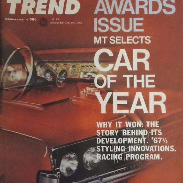 1967 Mercury Cougar "Car Of The Year" in vintage Motor Trend Magazine