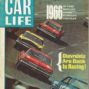 1966 new cars featured in vintage Car Life magazine Ford Mercury Lincoln Plymouth Chrysler AMC Dodge