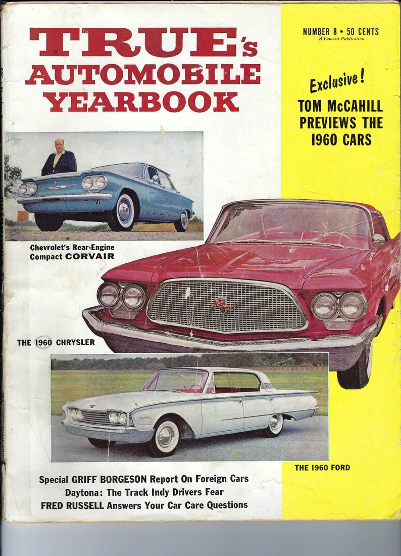 1957 1960 New Cars Featured in True Automobile Yearbooks. All Etsy