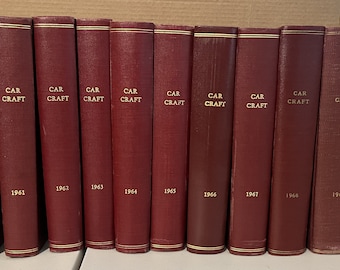 George Barris personal magazine collection-Car Craft Magazine, bound, 1959-1970. With Barris Kustom Industries Certificate of Authenticity.