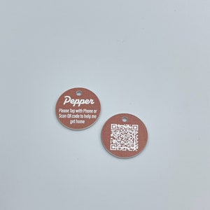 QR Code Pet ID Tag Custom - Etsy