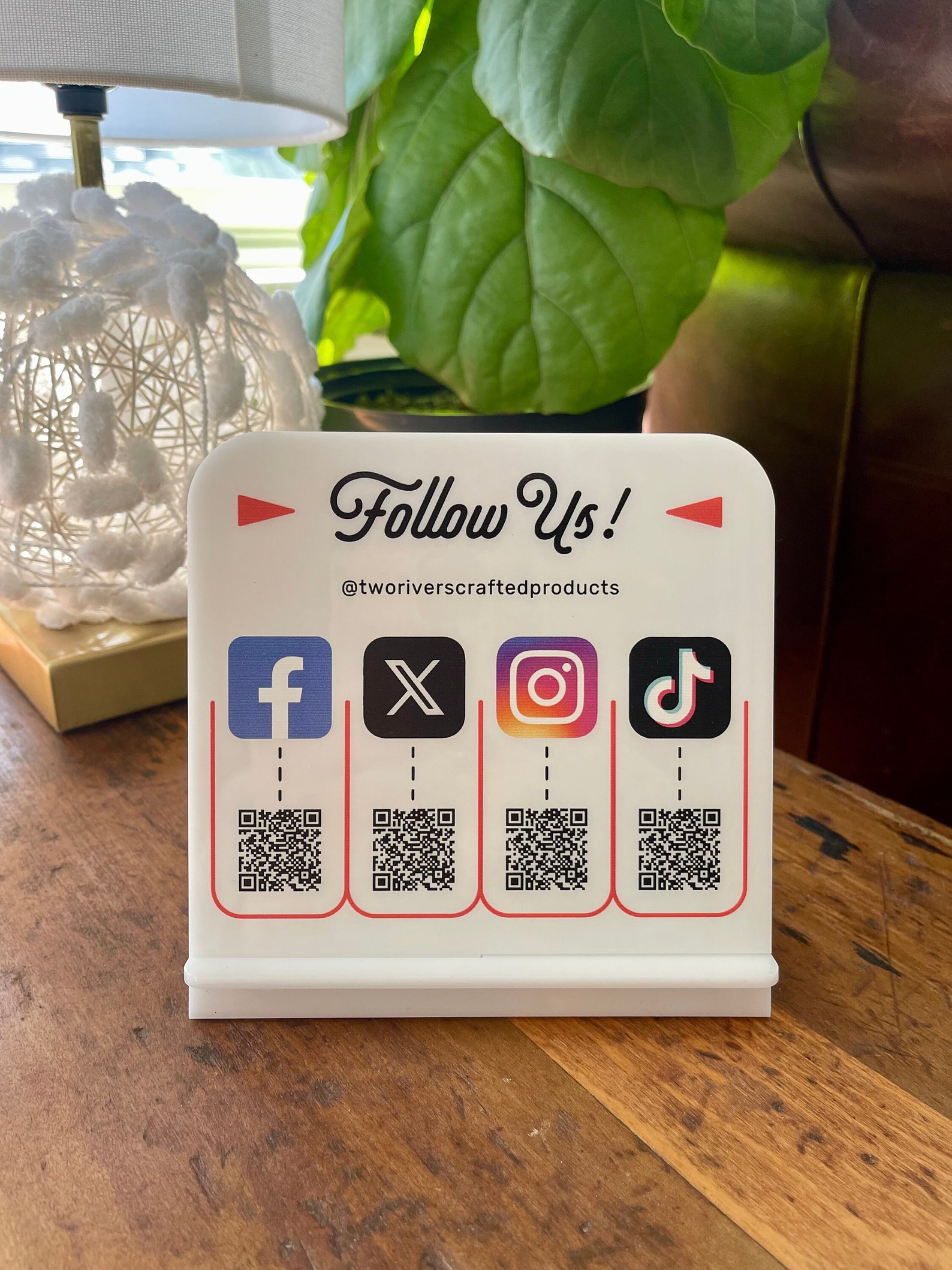QR Code Social Media Sign, Follow Social Media Us Sign, Instagram ...