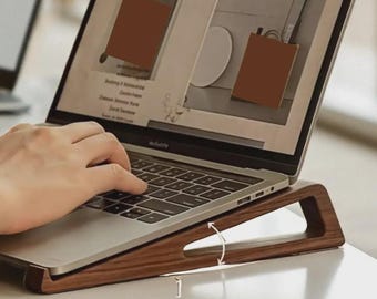 Supporto per laptop, scrivania portatile in legno, carrello per laptop, supporto per laptop pieghevole, supporto per laptop leggero, regalo per papà, porta laptop