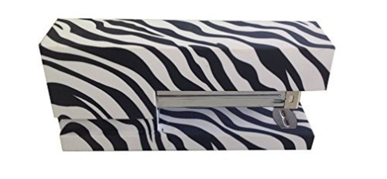 Zebra Print Stationery Set Stapler, Tape Dispenser & Staple Remover image 2