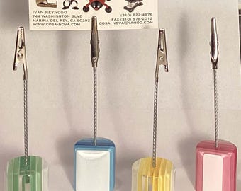 Acrylic Clip Note Holders (4 Pcs)
