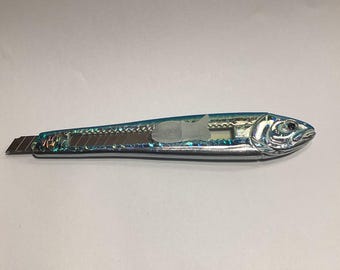 Blue Utility Fish Box Cutter