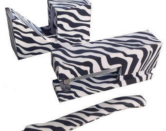 Zebra Print Stationery Set (Stapler, Tape Dispenser & Staple Remover)