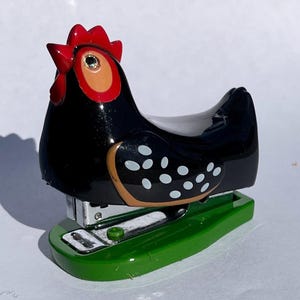 Small Black Chicken Stapler