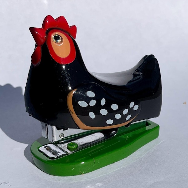 Small Black Chicken Stapler