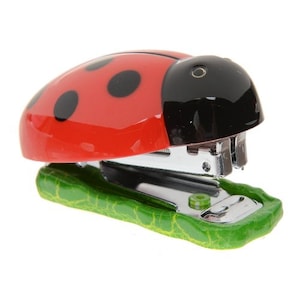 Small Ladybug Stapler Glossy Detailed Decorative