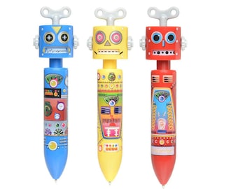Retro Robot Pen Set 3 pcs