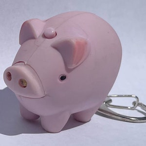 Pig Keychain with LED Light and Oink Sound