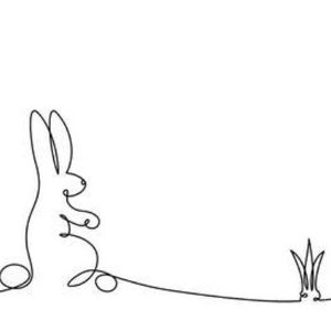 Osterhase Fortlaufende Eine Linie Zeichnung Hase Minimalistische Kontur Illustration für Frühling Design Konzept Karte Linie Art Style