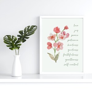 Fruit of the Spirit; Galatians 5:22; Watercolor; Christian Wall Decor; Bible Verse Printable; Scripture Wall Decor