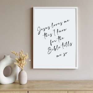 Jezus houdt van mij afdrukbare Instant Download, Decor van de kwekerij, Decor van de muur van de kinderkamer, Christian Wall Art