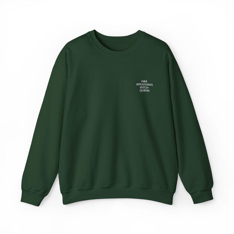 Fire Breathing Bitch Queen Unisex Crewneck Sweatshirt, Throne of Glass, Aelin image 1