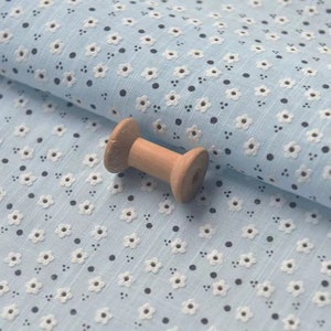 Daisy Linen Cotton Fabric,Japanese Fabric,Printed Flower Fabric,Quilting Fabric,Designer Fabric,Fabric By 1/2 Yard,Daisy Fabric,Soft Fabric