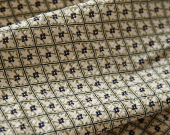 Blumen Baumwollstoff,Blümchen Quilt Stoff,Braun Designer Stoff, Meterware, Vintage Stoff,Baumwollstoff