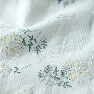 140cm Width x 95cm Length Premium Daisy Flower Embroidery Cotton