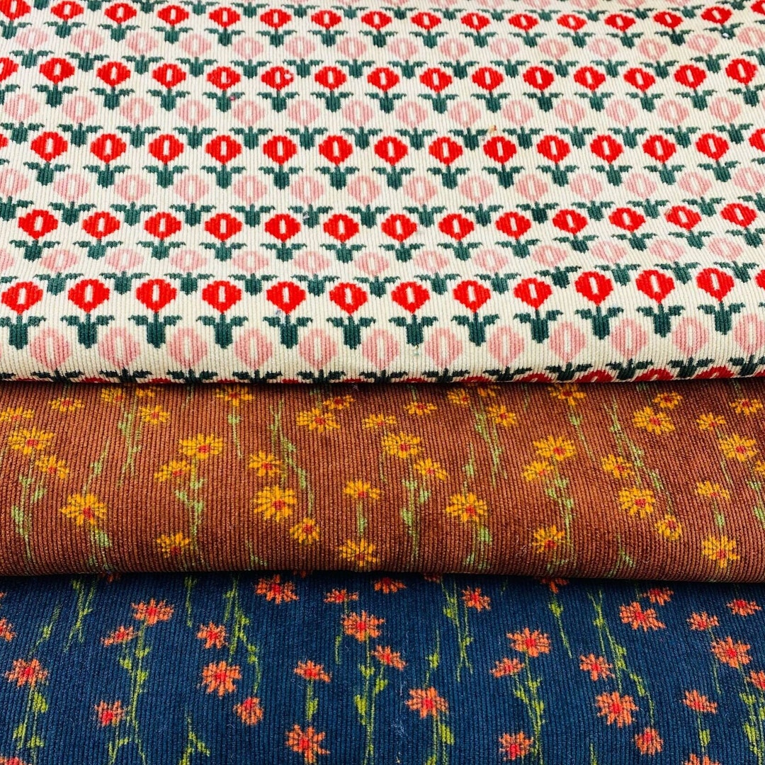 Daisy Corduroy Fabric,floral Fabric,printed Fabric,dress Fabric,curtain