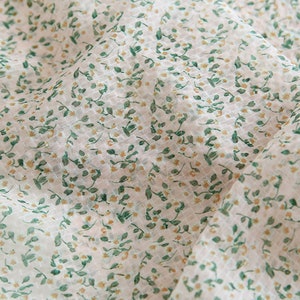 Floral Chiffon Fabric,Designer Fabric,Floral Fabric,Printed Floral Fabric,Daisy Fabric,Summer Dress Fabric,Fabric By Yard,Chiffon Fabric