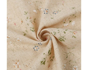 Vintage bomullstyg, blommigt linnetyg, tryckt tyg, linneblandningstyg, gardintyg, tyg på 1/2 meter, sofftyg, duktyg