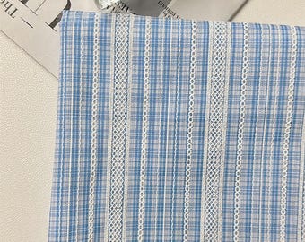 Tela a cuadros azules, tela para vestidos, tela a cuadros, tela para coser, tela para acolchar, tela para cortinas, tela para camisas, tela para mantelería, tela por medio metro