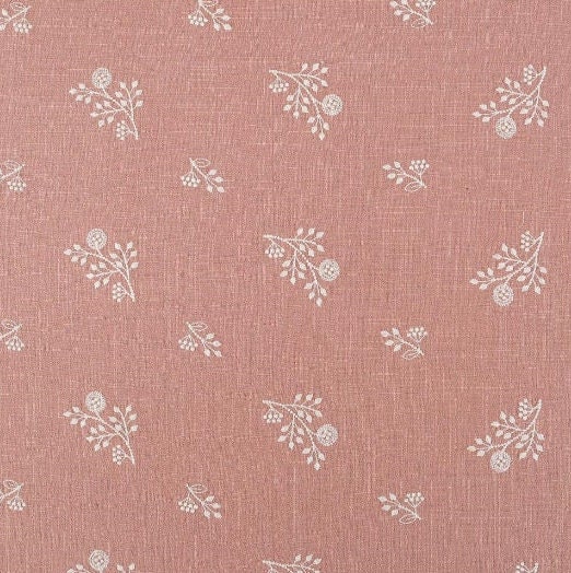 Premium Cotton Linen Embroidered Fabric Floral Fabric Etsy