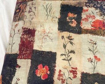 Vintage Floral Cotton Fabric,Floral Fabric,Dress Fabric,Sewing Fabric,Vintage Fabric,Curtain Fabric,Tablecloth Fabric,Fabric By 1/2 Yard