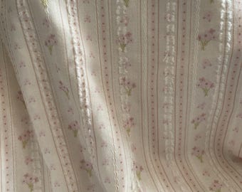 Floral Striped Jacquard Cotton Fabric,Floral Fabric,Dress Fabric,Cotton Fabric,Jacquard Fabric,Curtain Fabric,DIY Fabric,Fabric By 1/2 Yard