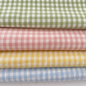Tela de cuadros vichy, tela para acolchado, tela para vestidos, tela suave, tela para coser, tela para manualidades, tela para cortinas, tela para manteles, tela por medio metro