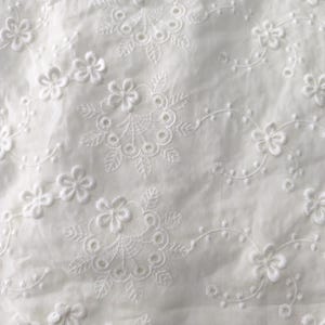 Floral Embroidered Cotton Fabric,Quilting Fabric,Wedding Fabric,Floral Fabric,Embroidered Fabric,Dress Fabric,Fabric By Yard,Cotton Fabric