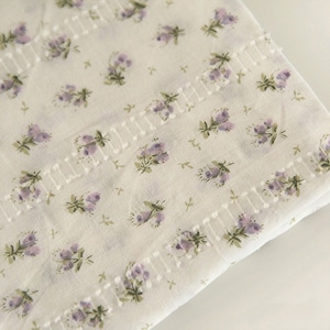 Katoenen stof met bloemenprint, quiltstof, designerstof, bloemenstof, bedrukte stof, jurkstof, op maat gesneden stof, katoen