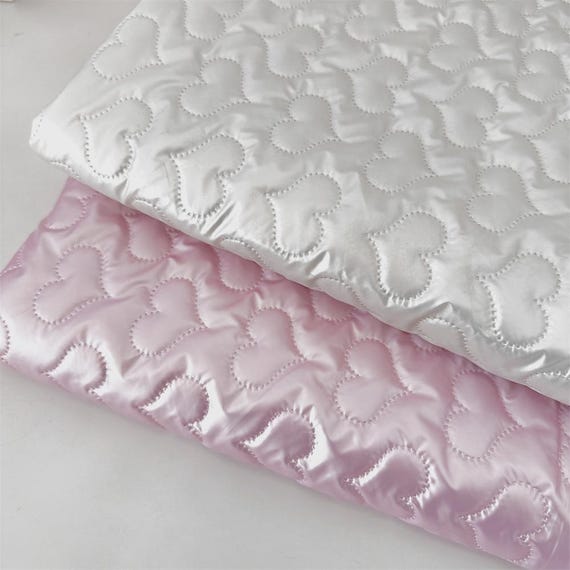 Heart Solid Quilted Lining Fabric,Quilted Fabric,Lining Fabric,Soft Fabric,Padded Fabric,Jackets Fabric,Winter Fabric,Fabric By 1/2 Yards