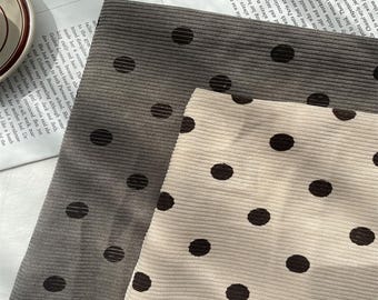 Polka Dot Corduroy Fabric,Polka Dot Fabric,Corduroy Fabric,Sewing Fabric,Home Decor Fabric,Winter Fabric,Cushion Fabric,Fabric By 1/2 Yard