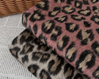 Leopard Plush Fabric,Plush Fabric,Leopard Fabric,Sewing Fabric,Jacket Fabric,Winter Fabric,Cushion Fabric,Soft Fabric,Fabric By 1/2 Yards