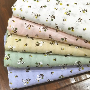 Floral Cotton Fabric,Embroidered Fabric,Flower Fabric,Cotton Fabric,Quilting Fabric,Designer Fabric,Fabric By Yard,Daisy Fabric,Soft Fabric