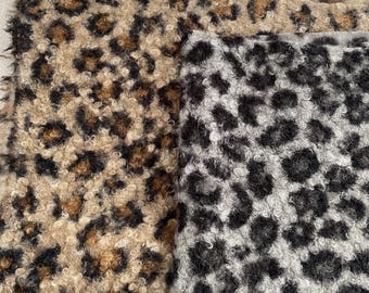 Leopard Plush Fabric,Plush Fabric,Leopard Fabric,Sewing Fabric,Jacket Fabric,Winter Fabric,Cushion Fabric,Soft Fabric,Fabric By 1/2 Yards