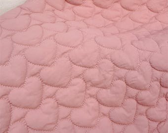 Heart Solid Quilted Fabric,Quilted Fabric,Solid Fabric,Soft Fabric,Padded Fabric,Sewing Fabric,Winter Fabric,DIY Fabric,Fabric By 1/2 Yards