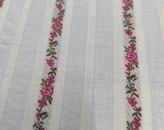 Striped Floral Jacquard Cotton Fabric,Floral Fabric,Dress Fabric,Cotton Fabric,Jacquard Fabric,Curtain Fabric,DIY Fabric,Fabric By 1/2 Yard
