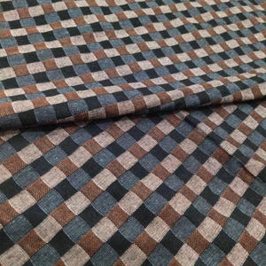 Tela de algodón a cuadros vintage, tela a cuadros, tela de algodón, tela para acolchado, tela para vestidos, tela decorativa, tela para cojines, tela por medio metro