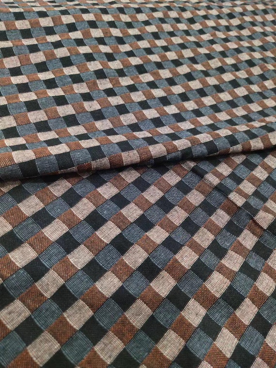 Vintage Plaid Cotton Fabric,Plaid Fabric,Cotton Fabric,Quilting Fabric,Dress Fabric,Decorative Fabric,Cushion Fabric,Fabric By 1/2 Yard