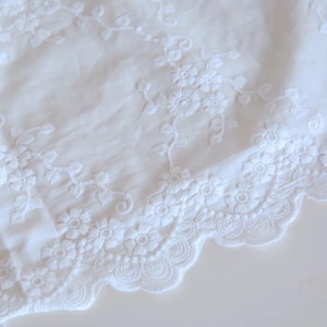 Floral Embroidered Cotton Fabric,Quilting Fabric,Wedding Fabric,Floral Fabric,Embroidered Fabric,Dress Fabric,Fabric By Yard,Cotton Fabric