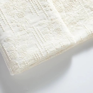 Tessuto di cotone floreale bianco,tessuto ricamato,tessuto vintage,tessuto tagliato su misura,tessuto per bambini,tessuto abito da sposa,tessuto da tappezzeria immagine 7