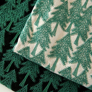 Green Premium Linen Plants Embroiderd Fabric,Floral Fabric,Embroidered Fabric,Dress Fabric,Designer Fabric,Fabric By Yard,Plant Fabric