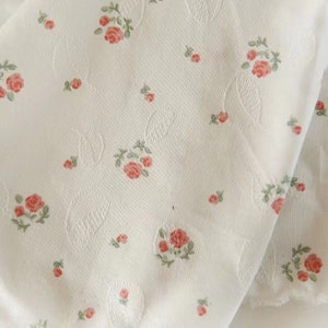 Rose Cotton Fabric,Embroidered Floral Fabric,Printed Fabric,Quilting Fabric,Designer Fabric,Fabric By Yard,Rose Fabric,Soft Fabric