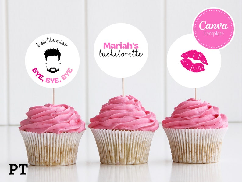Editable NSYNC Bachelorette Cupcake Toppers Bachelorette Etsy